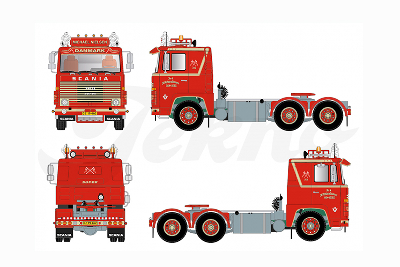 TEKNO, 84006, SCANIA LBS 140 6x4, Transport Michael Nielsen, Danemark