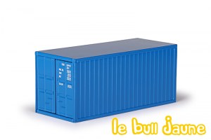 Container maritime 20" bleu