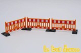Barrière orange/blanche/rouge