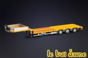 Remorque Nooteboom 3 essieux Jaune