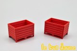 Caisse container H=16mm rouge